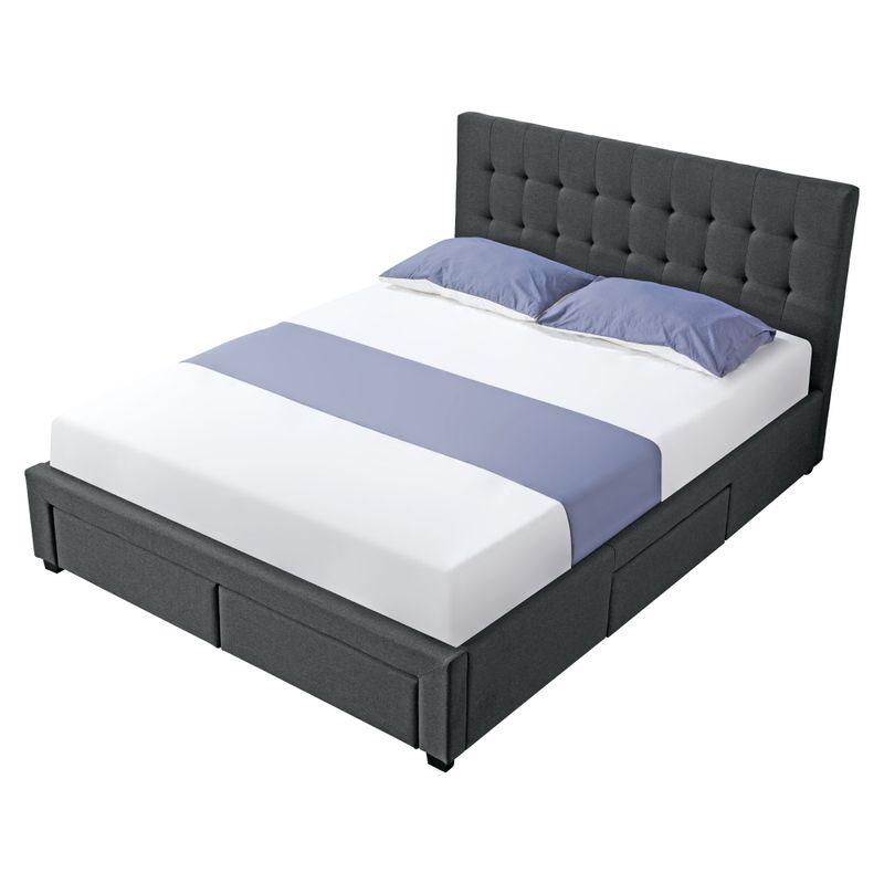 Posteľ s roštom 180x200 cm, sivá Velvet