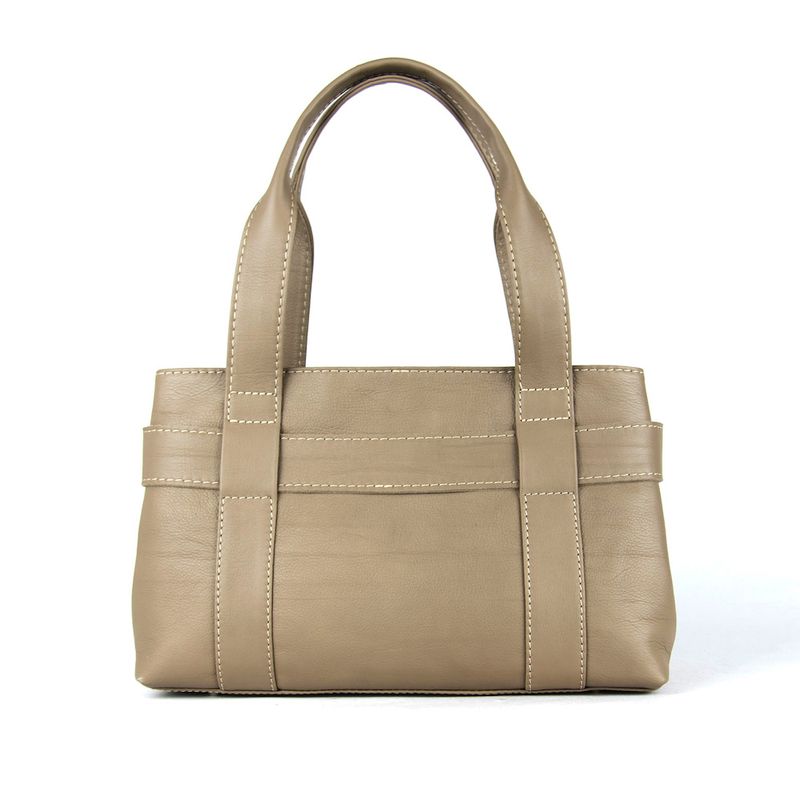 Dámska kožená kabelka v khaki farbe