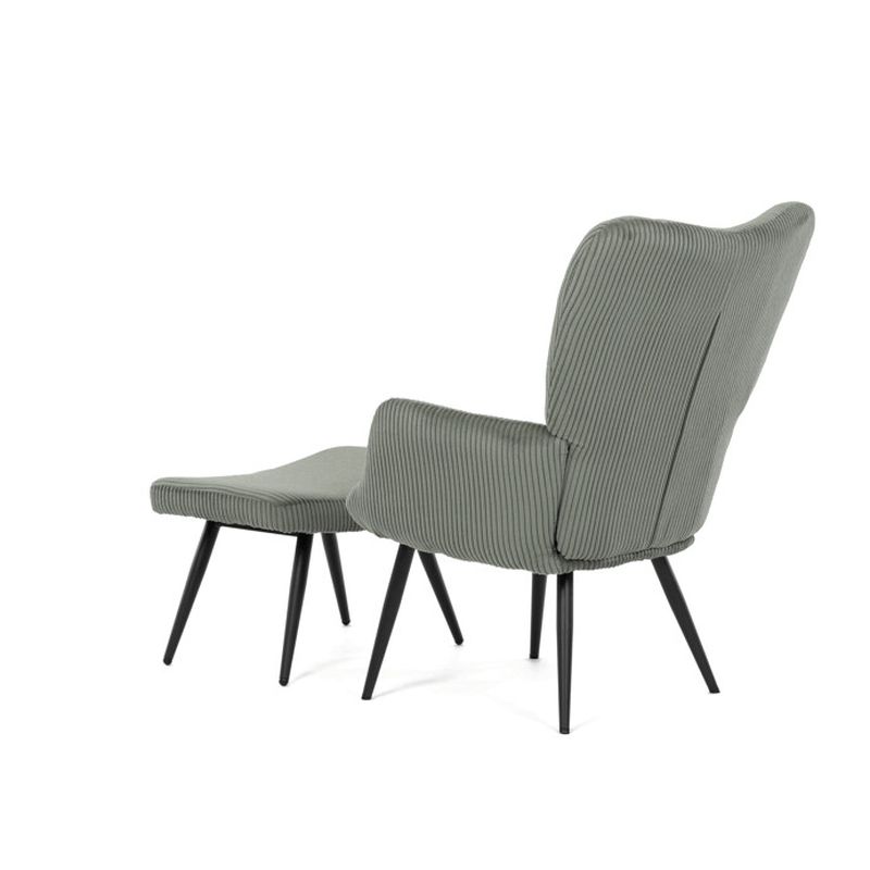 Relaxačné kreslo s podnožkou – zelený menčester