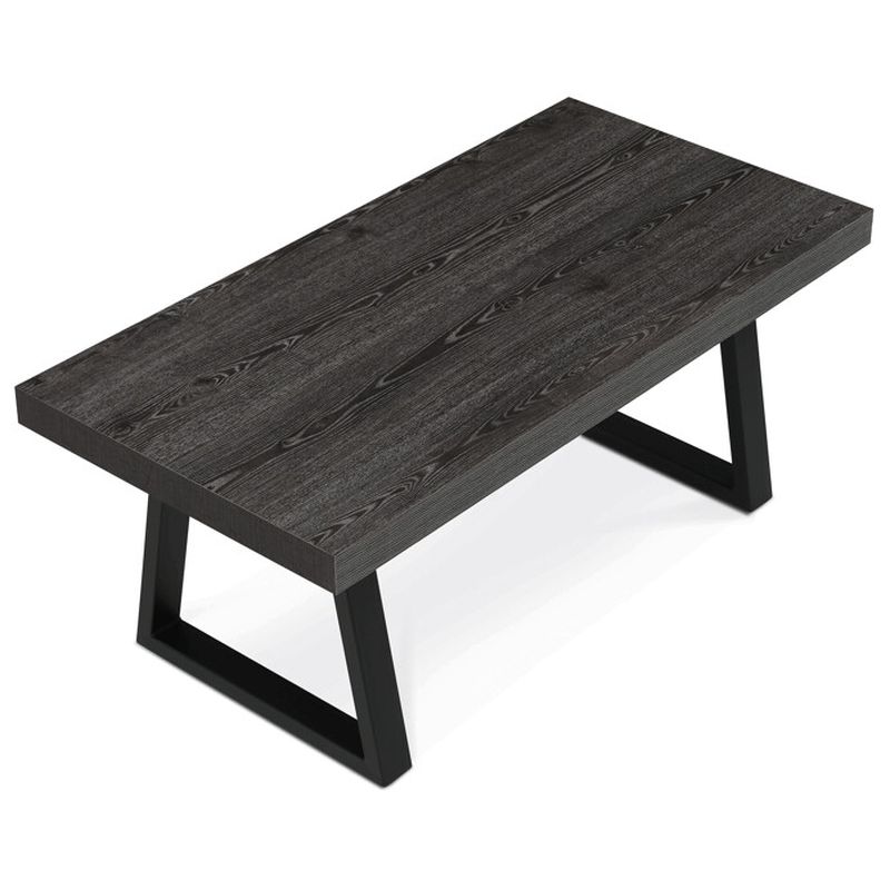 Konferenčný stolík MDF doska, dekor sivý dub-čierna