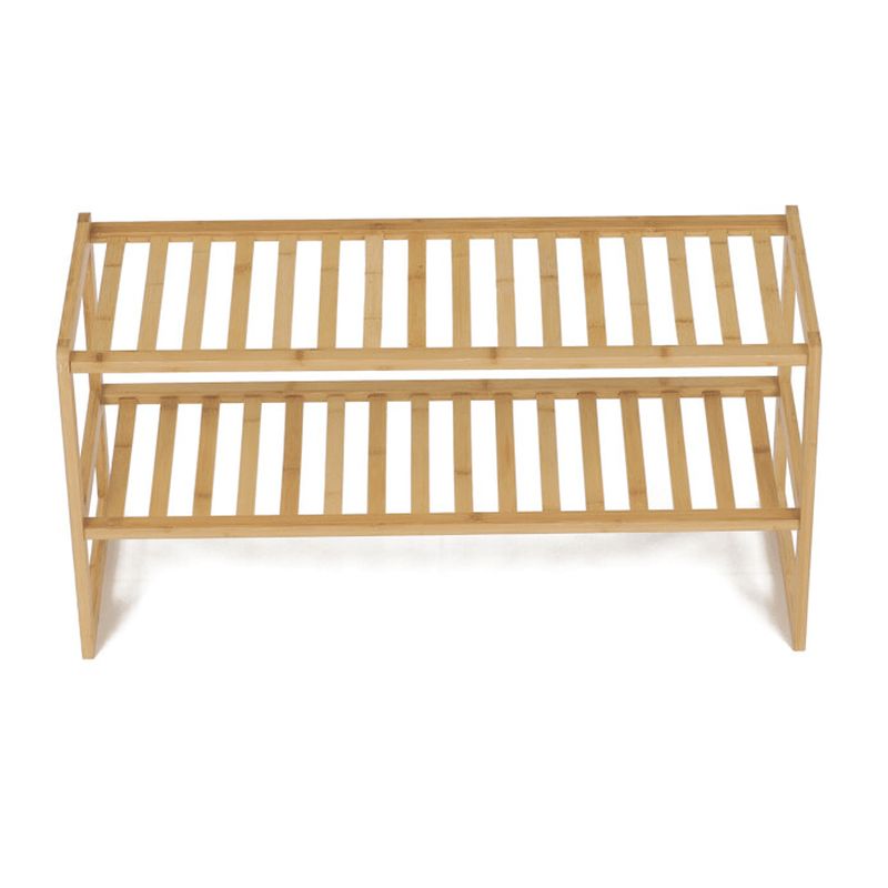 Botník s dvoma policami – prírodný bambus