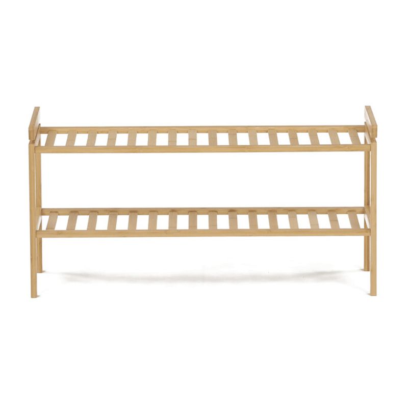 Botník s dvoma policami z masívneho bambusu