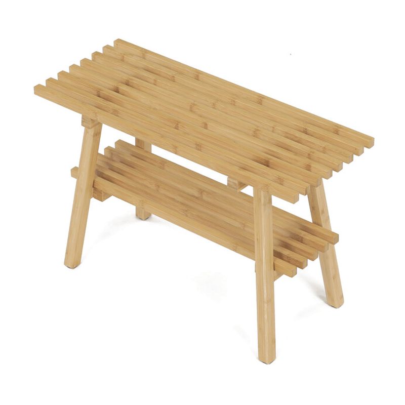 Botník s policou z prírodného bambusu 70