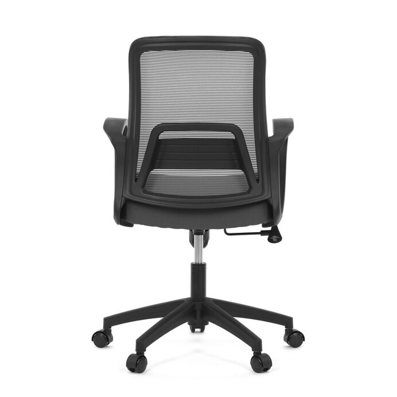 Praktická kancelárska stolička v kombinácii sivej sieťoviny a čierneho plastu