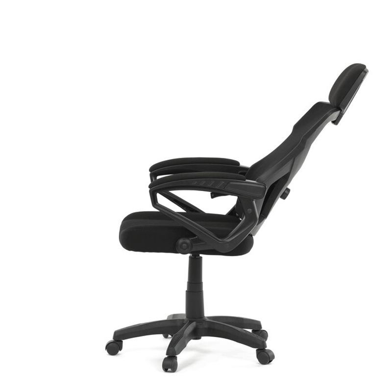 Kancelárska stolička s polohovacím operadlom, čierna látka