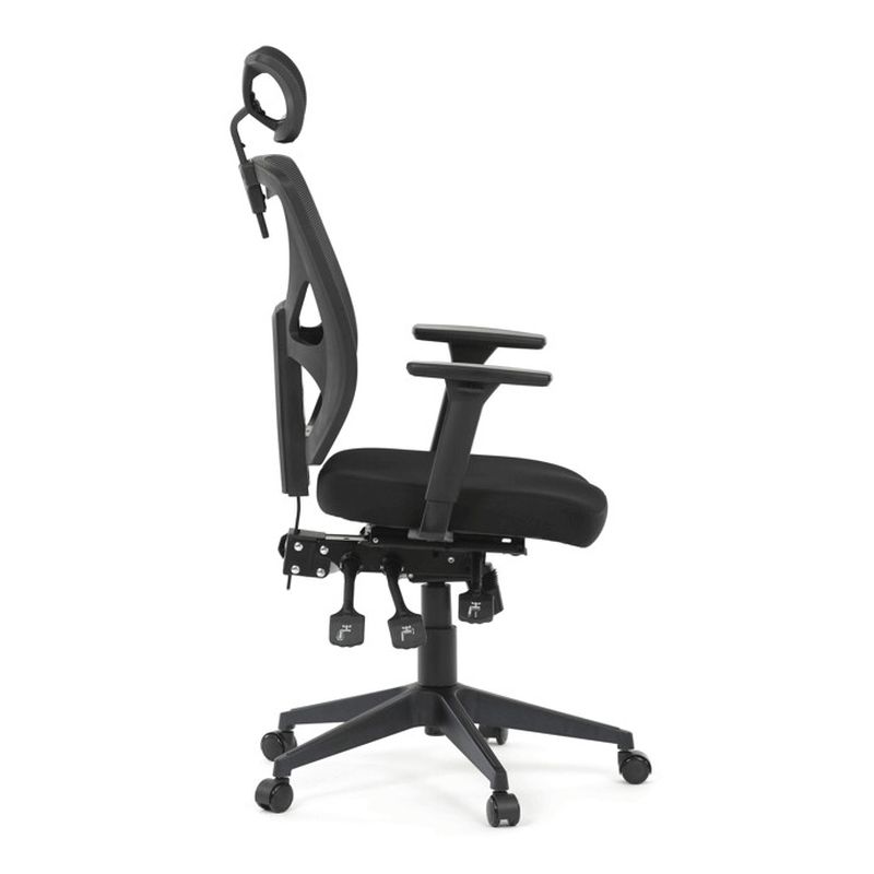 Kancelárska stolička s asynchrónnym mechanizmom a čiernym mesh poťahom