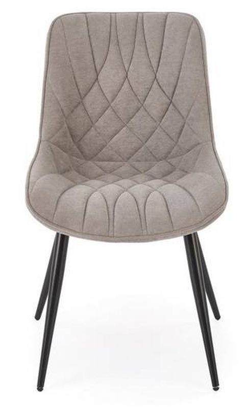 Jedálenská stolička 567, čierny kov - sivá látka