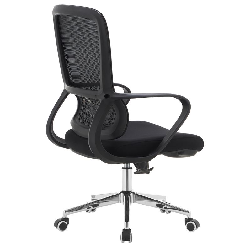 Kancelárske kreslo, čierna sieťovina-látka, TYP 2