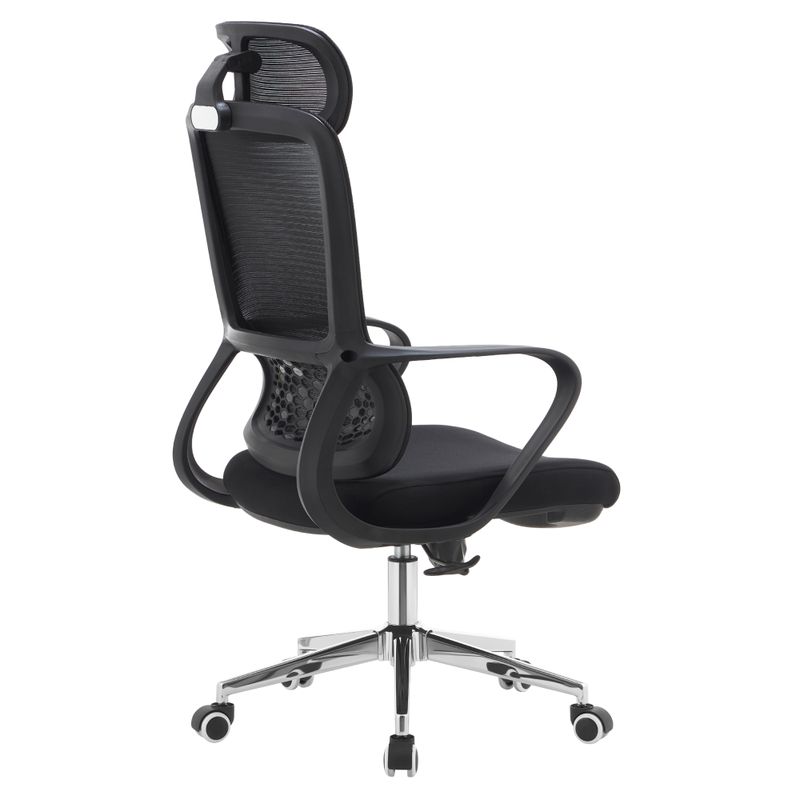 Kancelárske kreslo, čierna sieťovina-látka, TYP 1