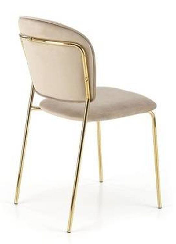 Jedálenská stolička, zlatá-béžová