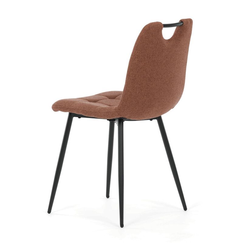 Stolička jedálenská, madlo, ľahko čistiteľná hnedá látka