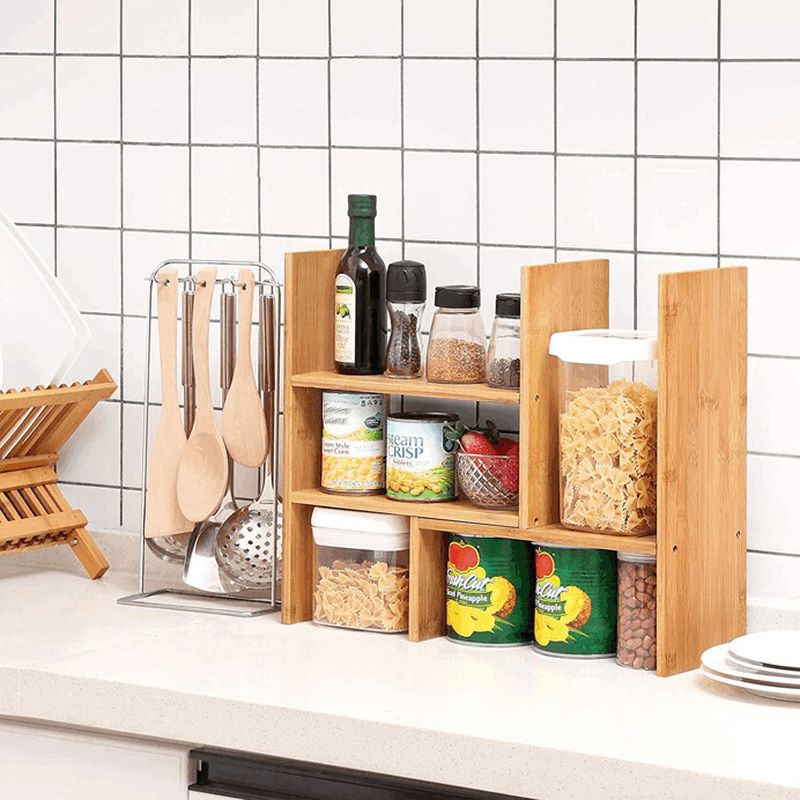 Bambusový organizér na stôl, prírodný odtieň