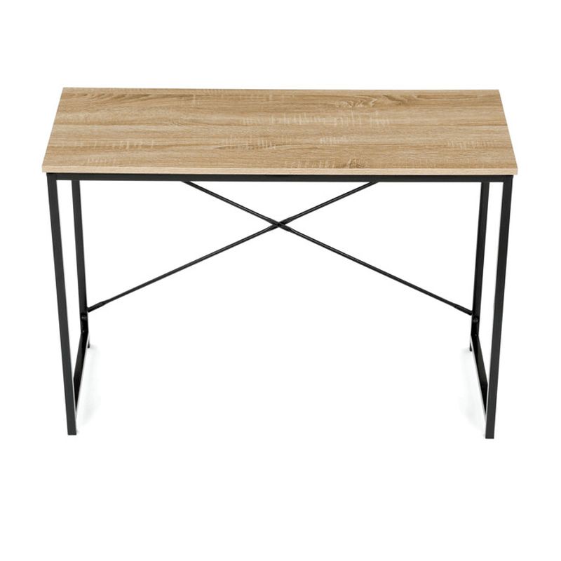 Štýlový pracovný stôl, dekor divoký dub, čierny kov