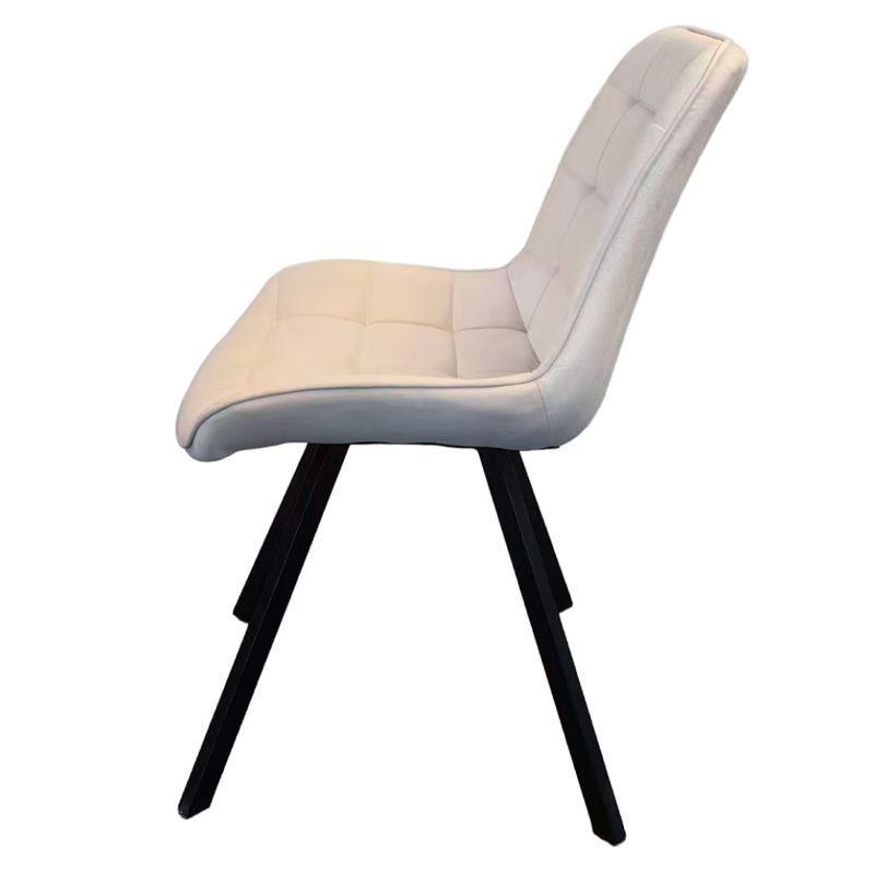 Štýlová jedálenská stolička béžová Velvet látka-čierna