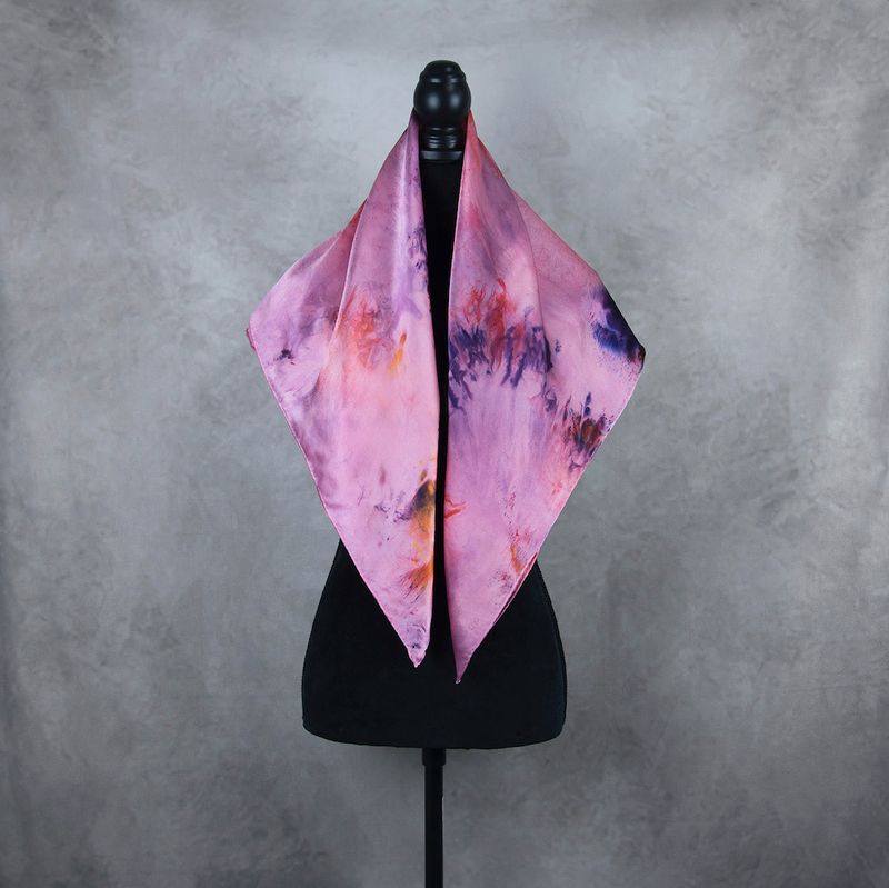 Hodvábna šatka LIMITED_291, 90x90cm, Vyrobená na Slovensku