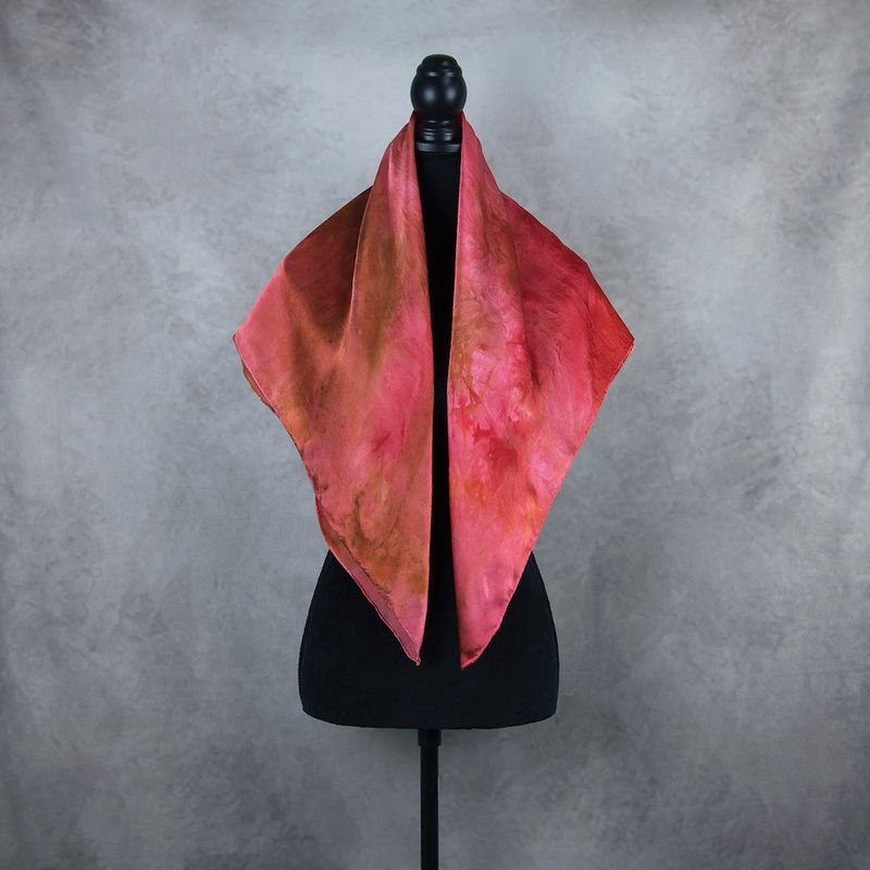 Hodvábna šatka LIMITED_293, 90x90cm, Vyrobená na Slovensku