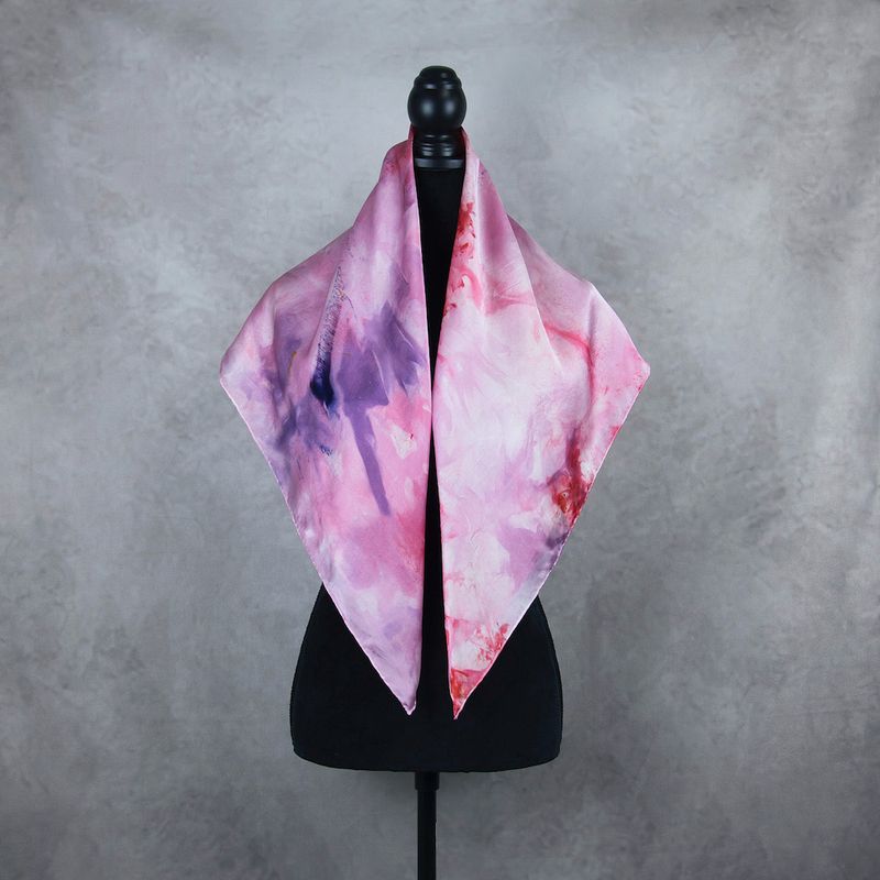 Hodvábna šatka LIMITED_289, 90x90cm, Vyrobená na Slovensku