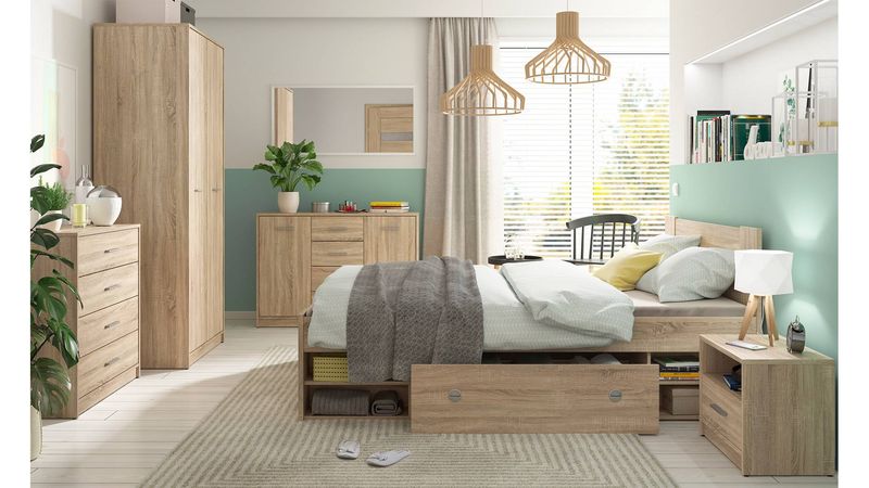 Písací stôl dub sonoma s jednou zásuvkou a policou