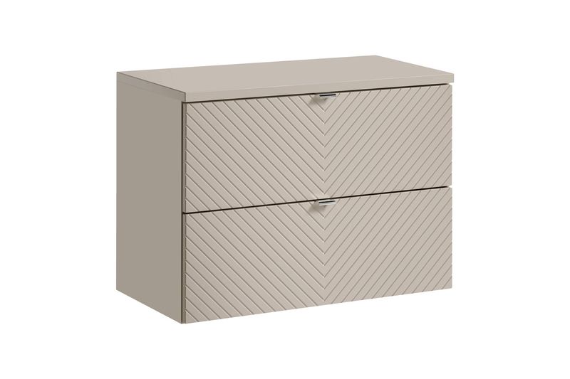 Kúpeľňová skrinka pod umývadlo, 82-80-2S, kašmír mat, 2 zásuvky