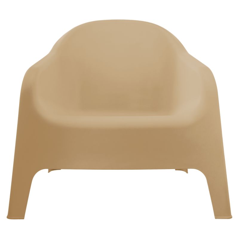 Záhradné stohovateľné kreslo, hnedý plast