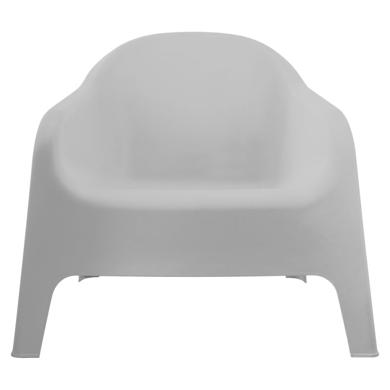 Záhradné stohovateľné kreslo, sivý plast