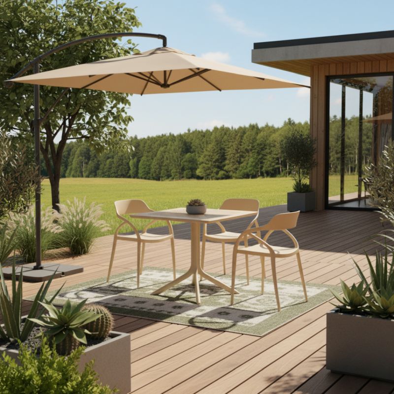 Elegantná stohovateľná, stolička sivohnedý Taupe plast