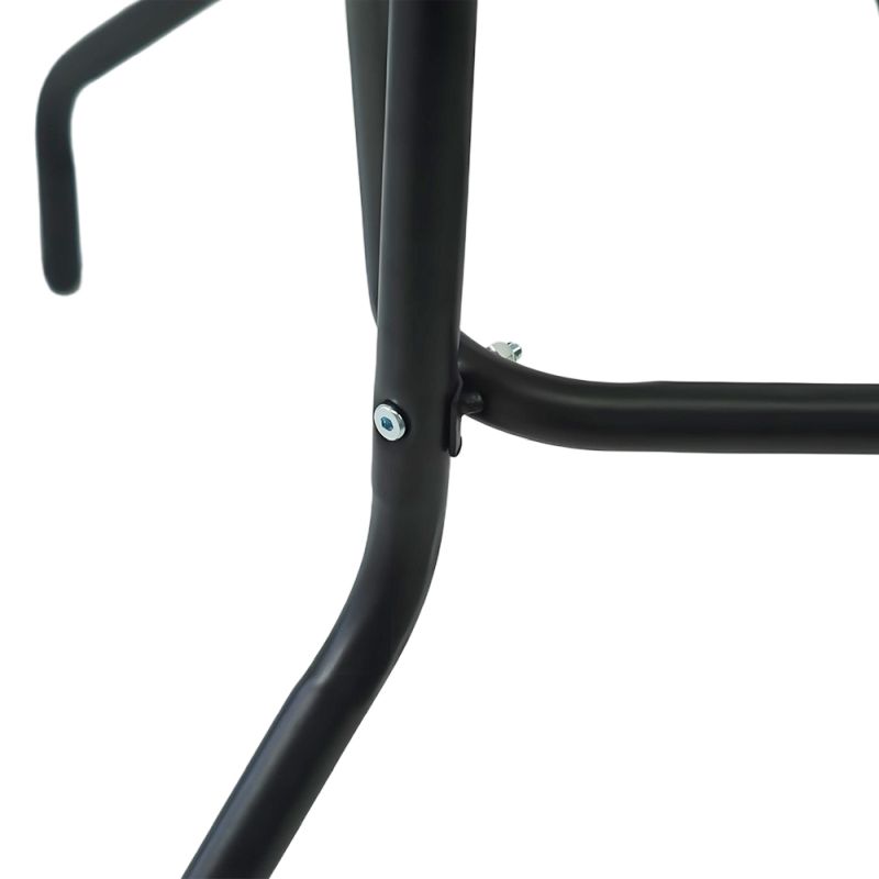 Záhradný jedálenský stôl, 80×80cm, tvrdené sklo, oceľ