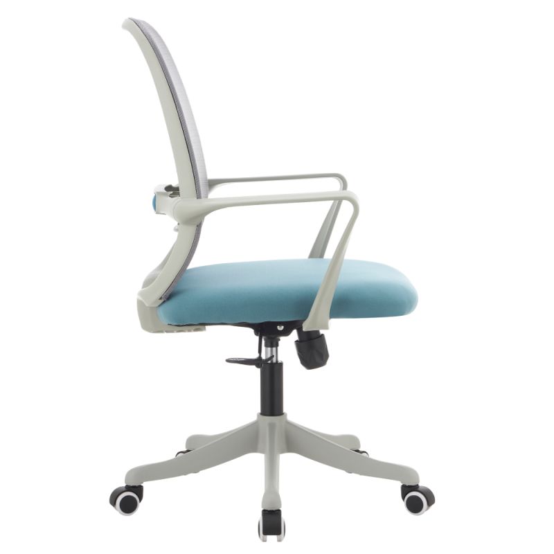 Kancelárske kreslo, modrá látka, sivá sieťovina