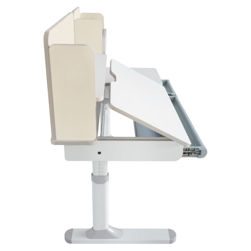 Rastúci písací stôl 120x60cm, natural-biely