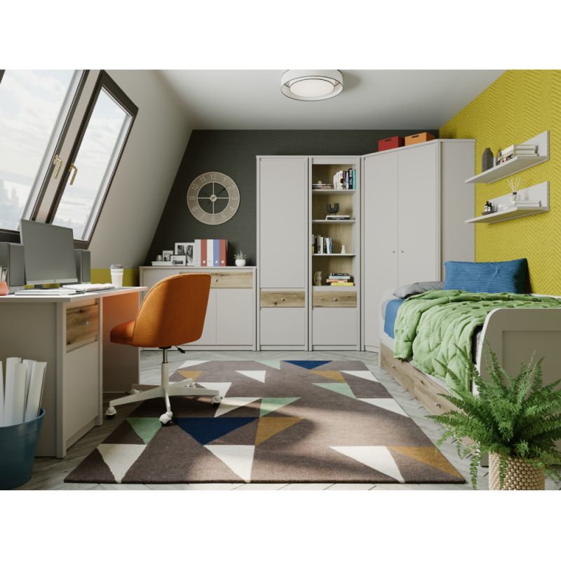 Komoda 3D2S, kašmír, dub evoke, kombinovaná