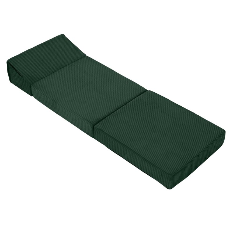 Skladací matrac, kreslo, 2v1, zelená látka