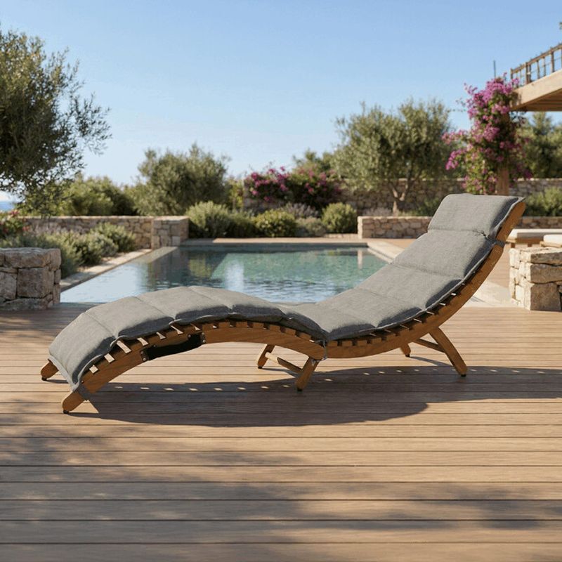 Záhradné ležadlo, hliníkové, prírodné, látka, skladacie