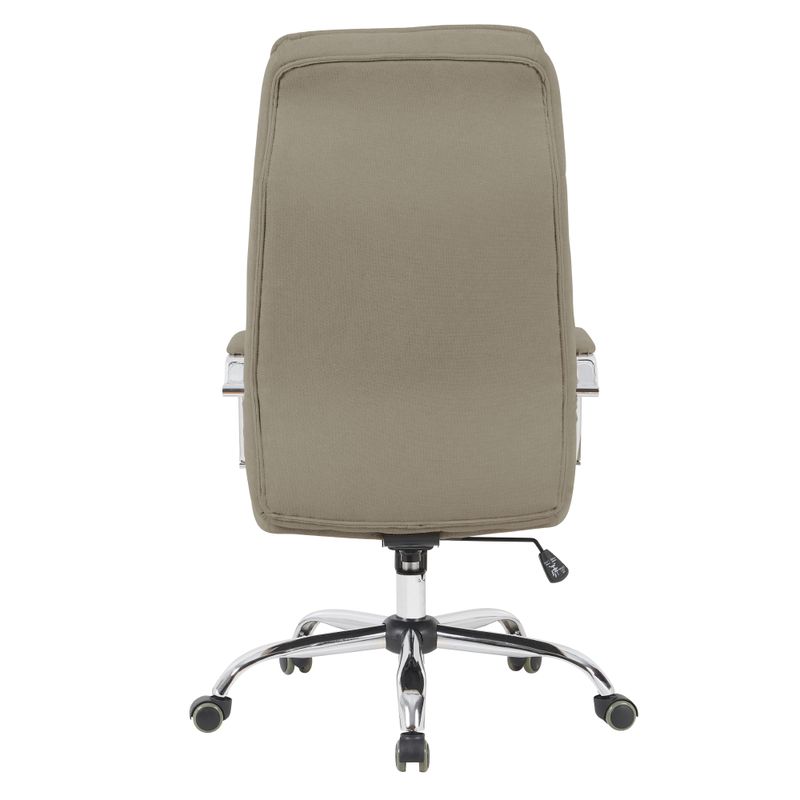 Kancelárske kreslo, béžová látka s chrómovou konštrukciou