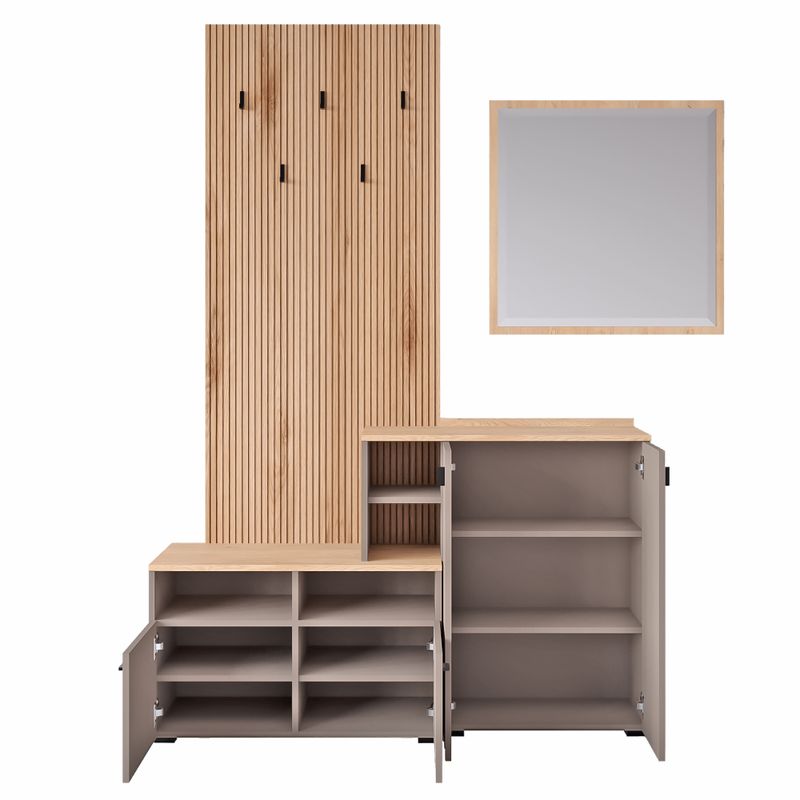 Predsieňová zostava, toffee, natural canella strata, cremona torro dub