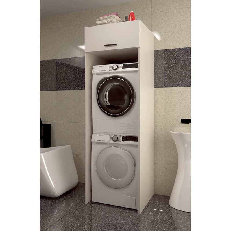 Skrinka nad práčku a sušičku z DTD v prevedení kašmír