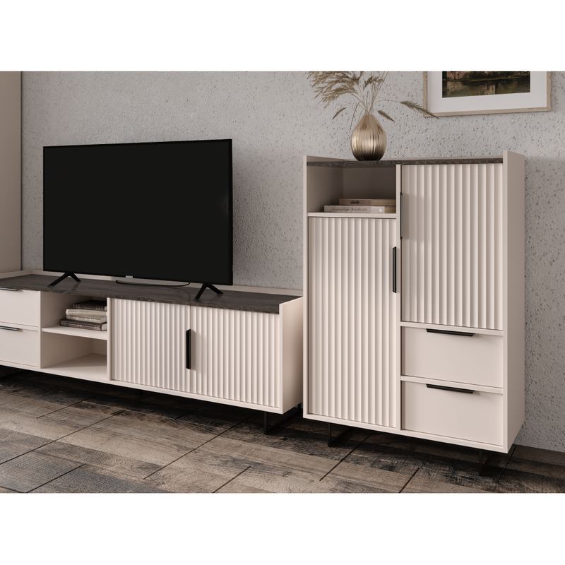 Nadčasový TV stolík, kašmír, norkový gaštan arvadonna