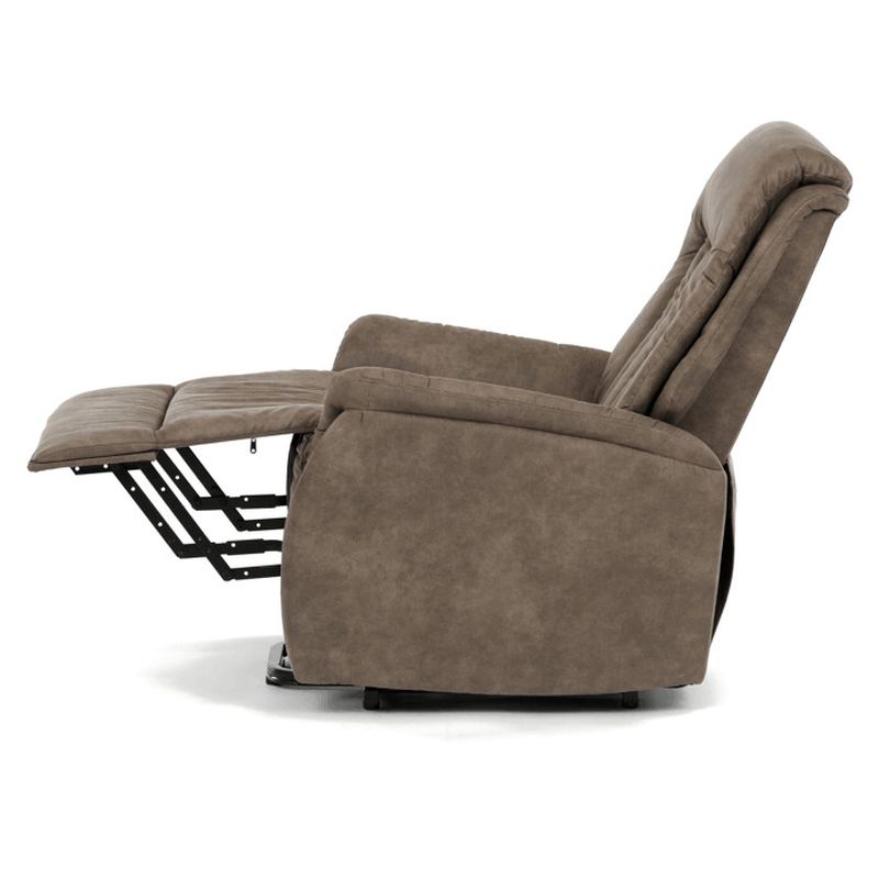 Výklopné, elektrické, polohovacie kreslo, hnedá vintage látka