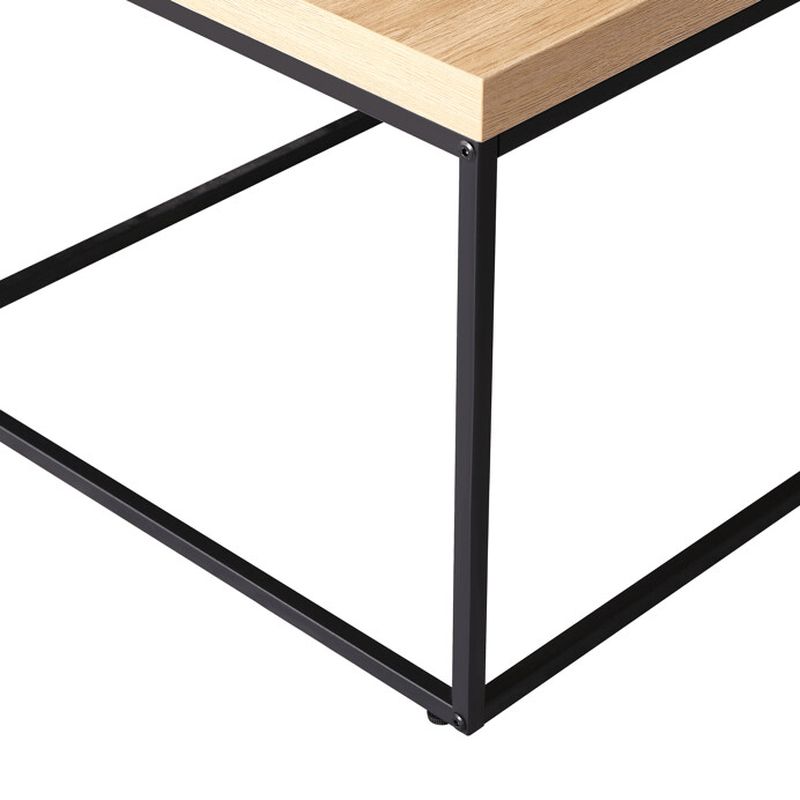 Konferenčný stolík 110x60cm, MDF divoký dub, čierna podnož