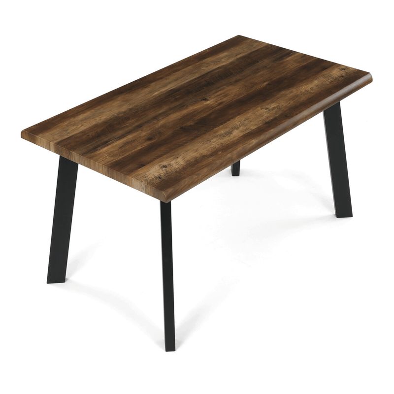 Moderný jedálenský stôl 140 × 80cm, old wood s kovovými nohami