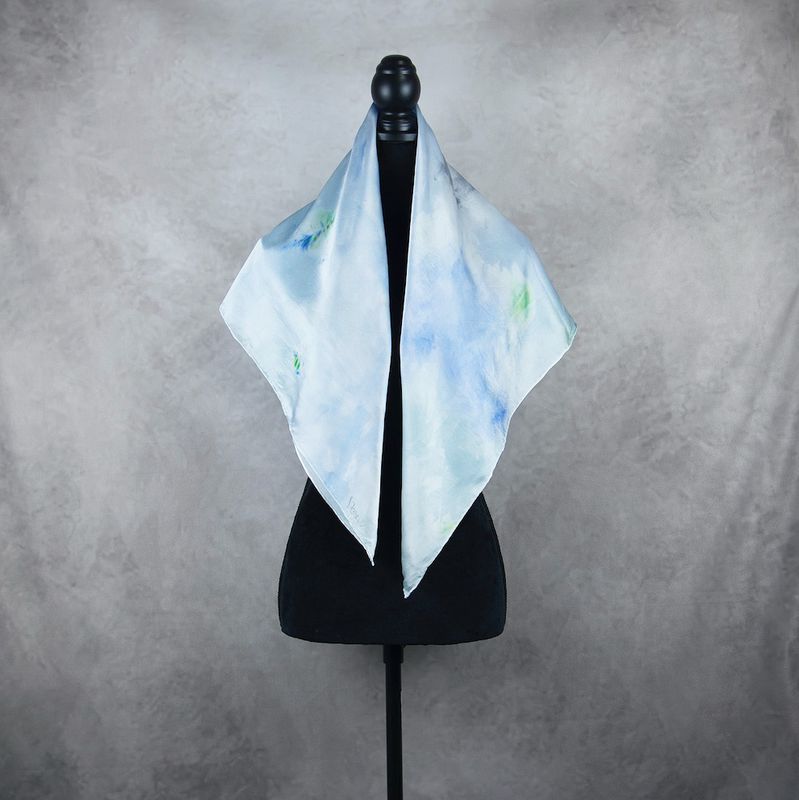 Luxusná hodvábna šatka LIMITED_321, 90×90cm, Made in Slovakia