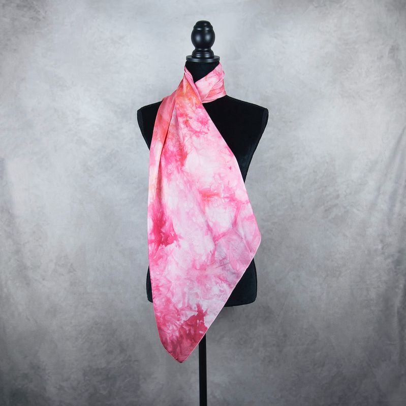 Hodvábna šatka VZOR_80, 85×90cm, Made in Slovakia