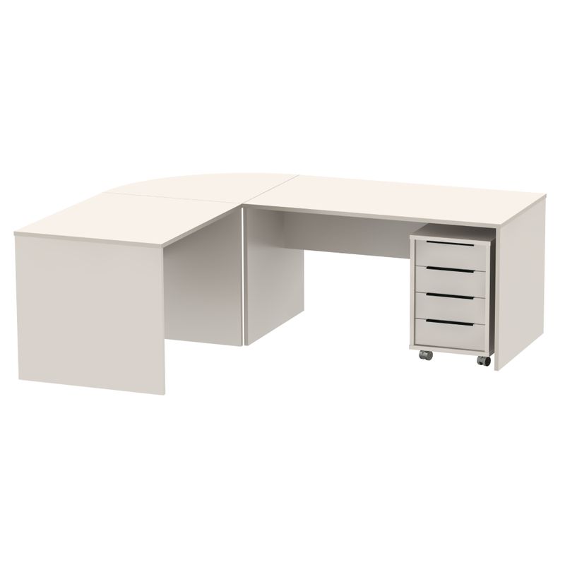Moderný PC stôl z kvalitnej DTD, kašmír, 140cm