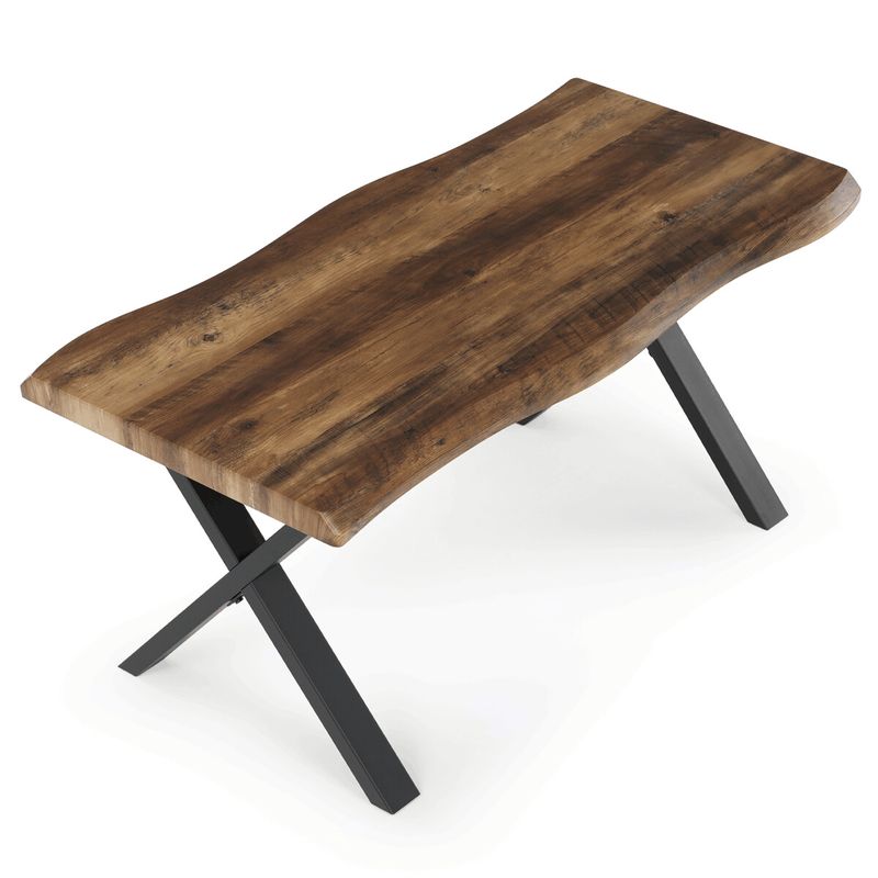 Konferenčný stolík, MDF doska 120x60, old wood, nohy čierny kov