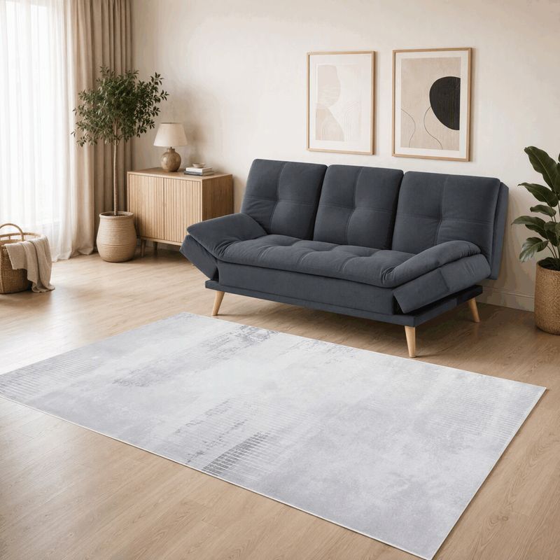 Moderný kusový koberec 160x230, sivý so vzorom