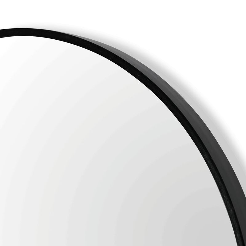 Okrúhle závesné zrkadlo 50 cm, čierne