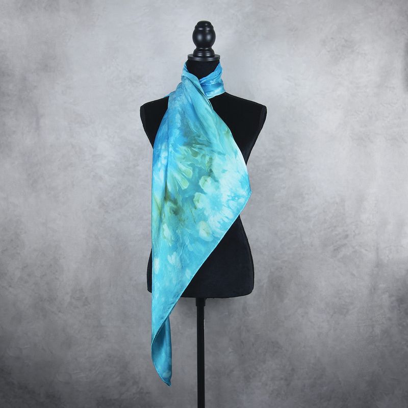 Luxusná hodvábna šatka LIMITED_337 – 100 % prírodný hodváb, 90 × 90 cm
