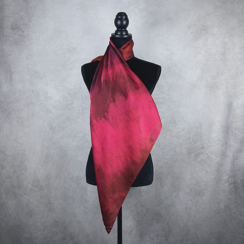 Luxusná hodvábna šatka LIMITED_348 – 100 % prírodný hodváb, 90 × 90 cm