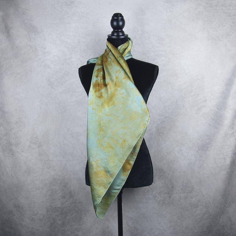 Luxusná hodvábna šatka LIMITED_360 – ručne maľovaný originál, 90 × 90 cm