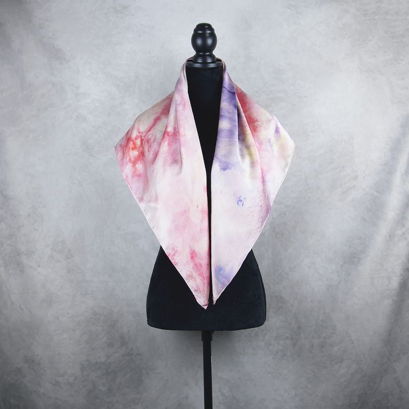Luxusná hodvábna šatka LIMITED_361 – ručne maľovaný originál, 90 × 90 cm