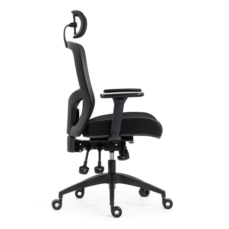 Ergonomická kancelárska stolička čierna, sieťované operadlo, 120 kg